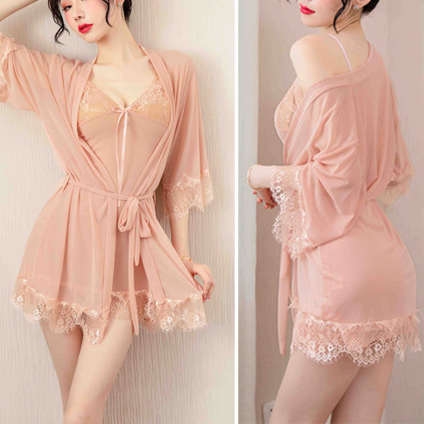 Femboy wear femboy sexy slip nightgown lingerie set for femboy
