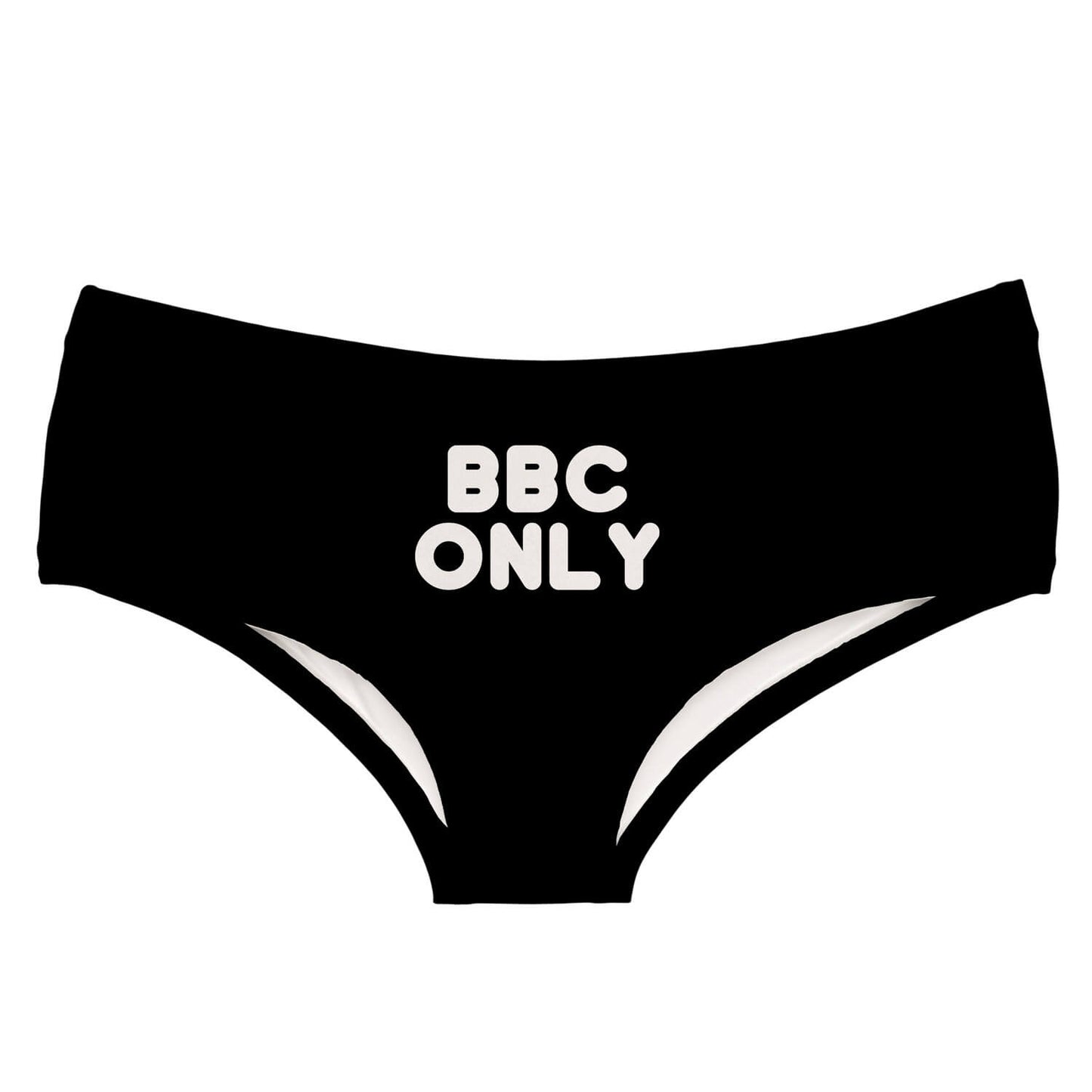 Femboy black letter print panties