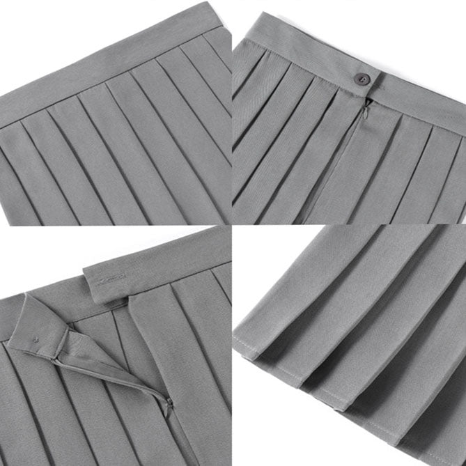 Femboy cute sexy solid color pleated skirt femboy detail