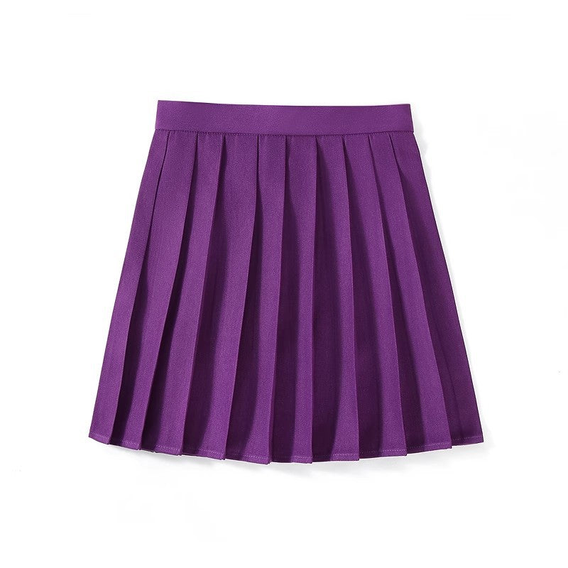 Femboy cute sweet solid color pleated skirt for femboy