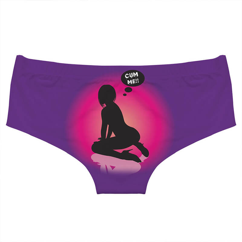 Femboy purple sexy pattern panties