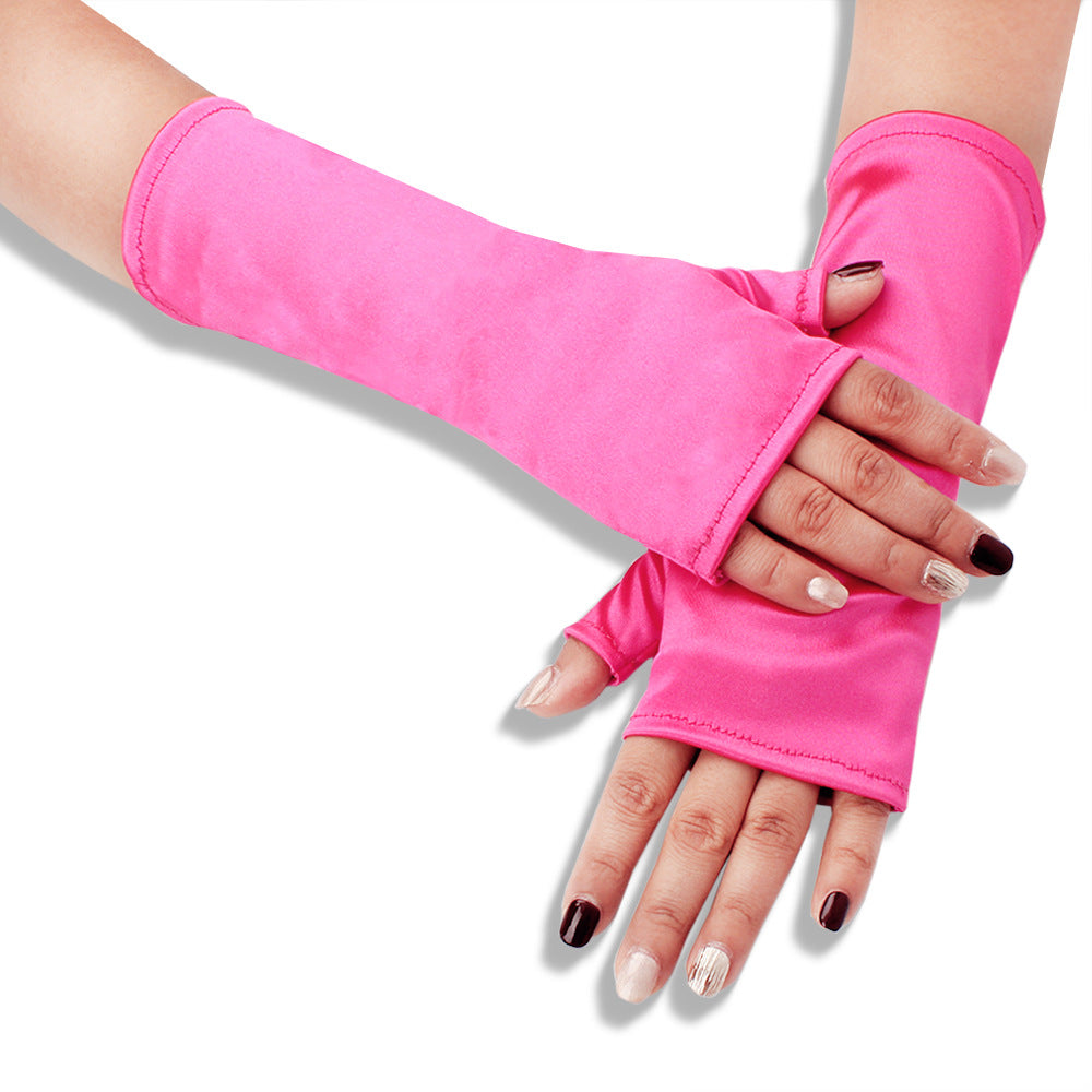 Femboy rose femboy long satin gloves femboy fashion