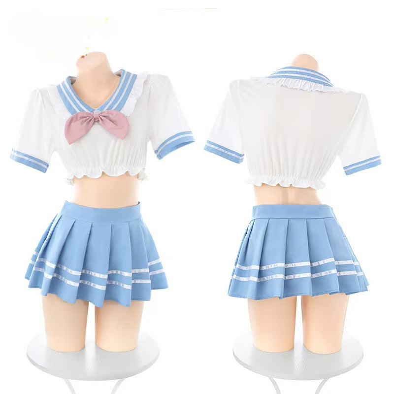 Femboy schoolgirl uniform lingerie