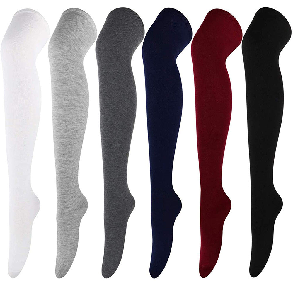 Femboy solid color thigh high socks