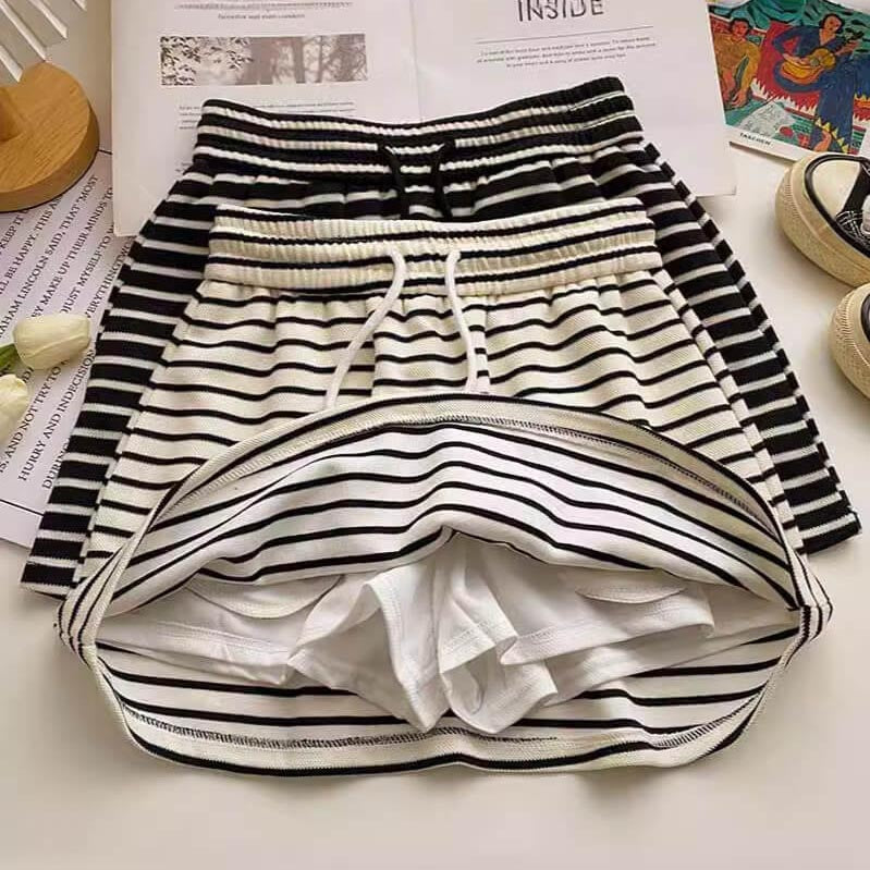 Femboy striped sport skirt femboy fashion