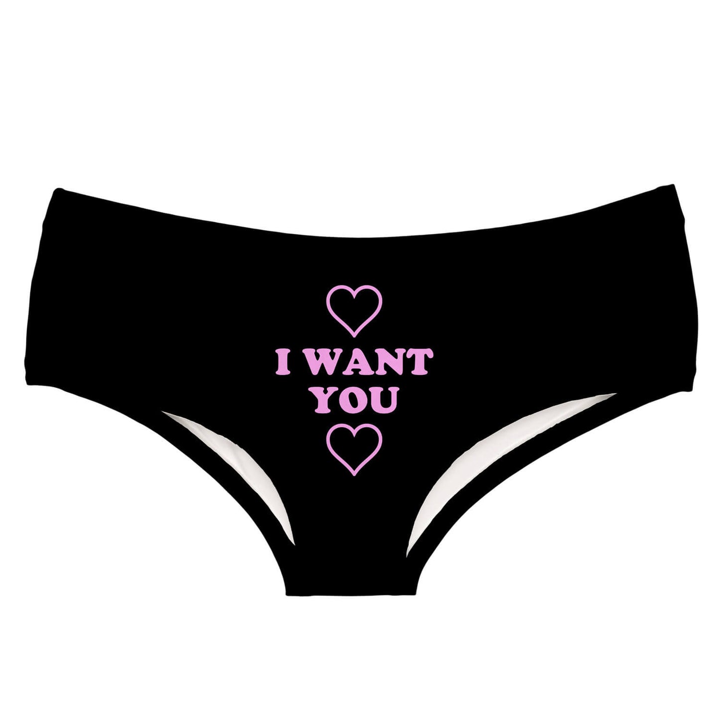 Femboy sweet black letter print panties