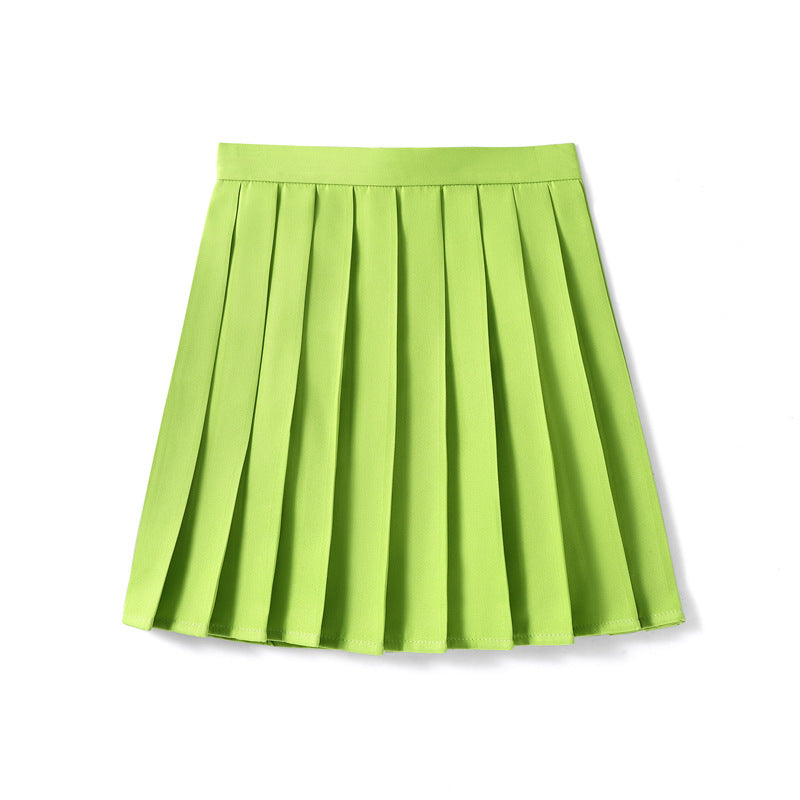 Femboy sweet solid color pleated skirt for femboy