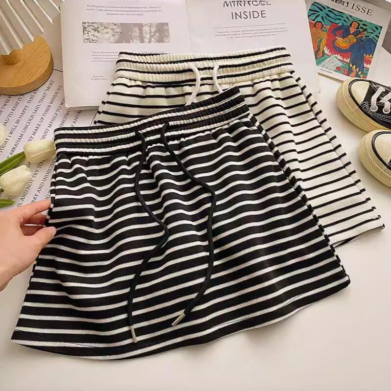 Femboy sweet striped sport skirt femboy fashion