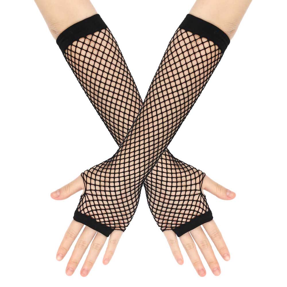 Femboy wear black femboy fishnet arm warm