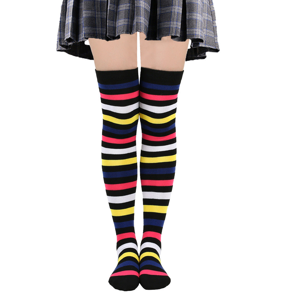 Femboy wear black femboy rainbow thigh high socks