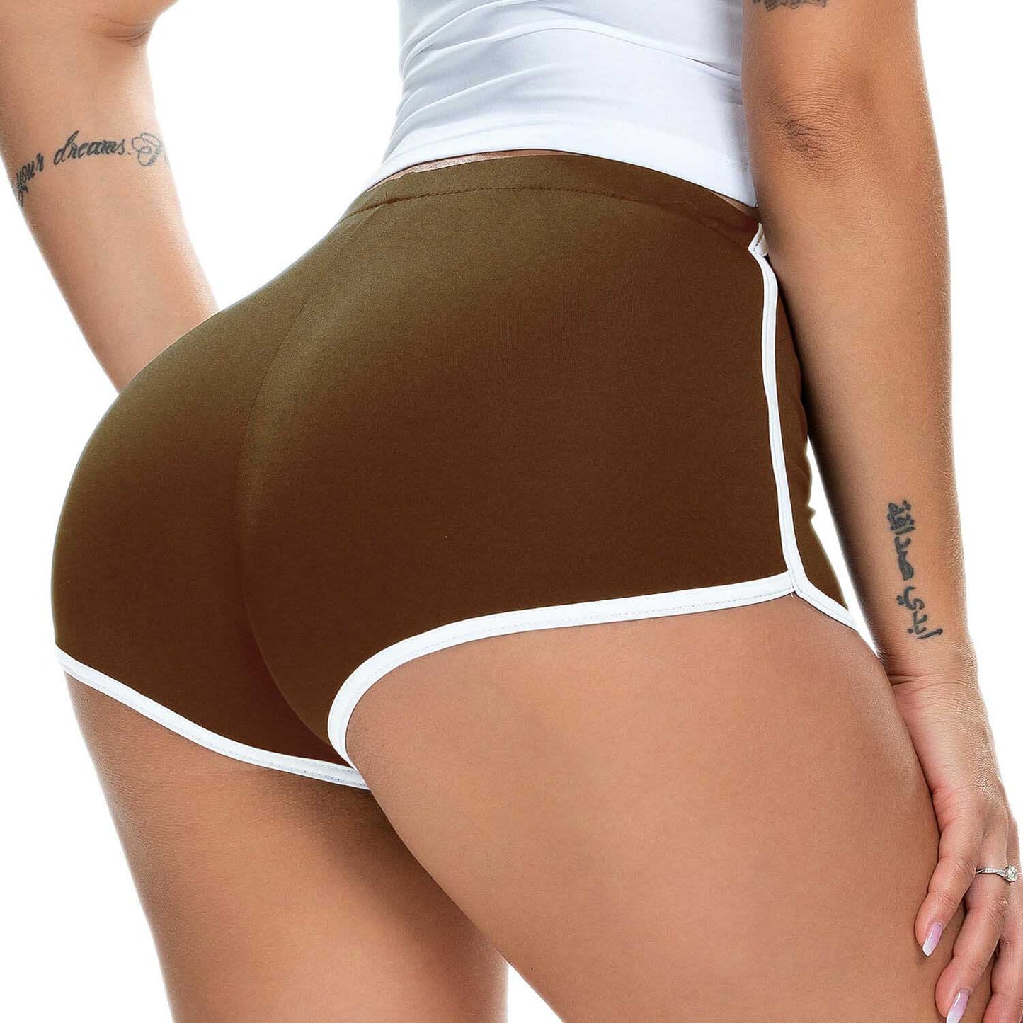 Femboy wear brown femboy sport short