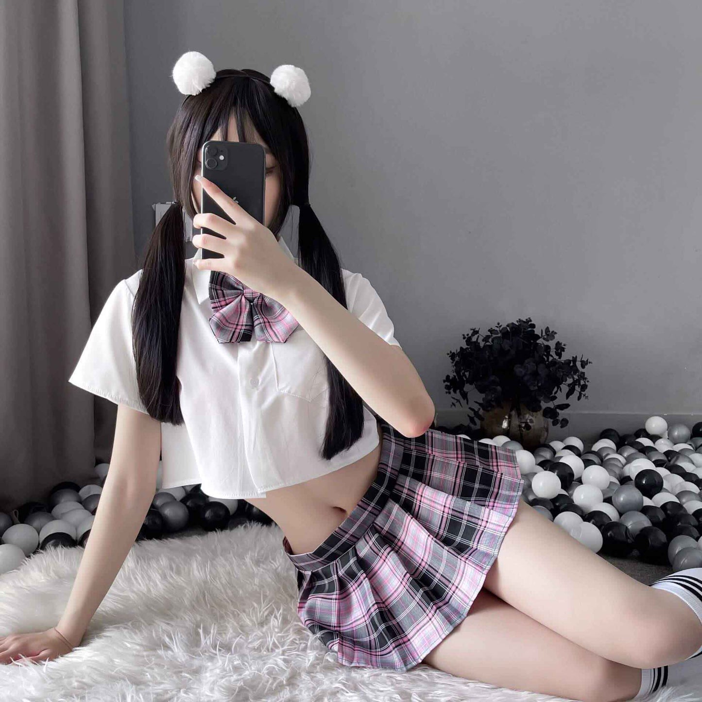 Femboy wear cute femboy japanese schoolgirl uniform lingerie femboy fashion