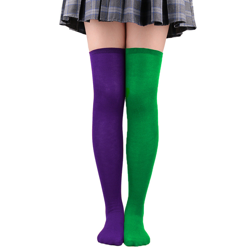 Femboy wear cute sweet femboy asymmetric thigh high socks for femboy