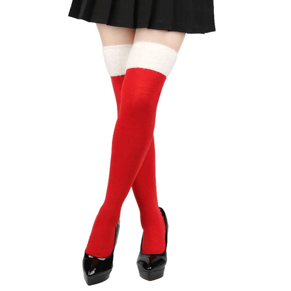 Femboy wear femboy 70cm thigh high striped socks front