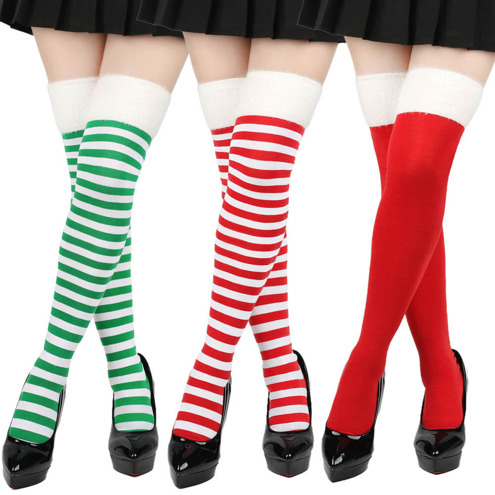 Femboy wear femboy 70cm thigh high striped socks