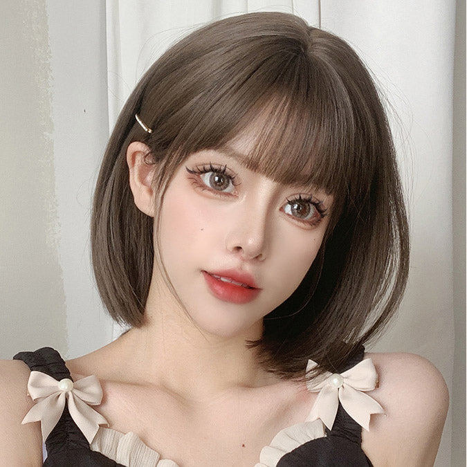 Femboy wear femboy blonde brown bob wig for femboy