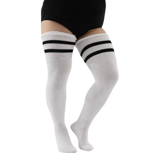 Femboy wear femboy classic thigh high stripe socks plus size