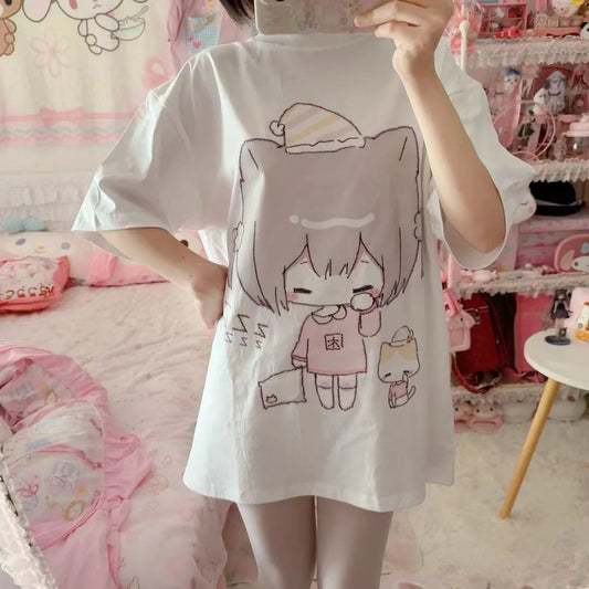 Femboy wear femboy cute anime print t shirt