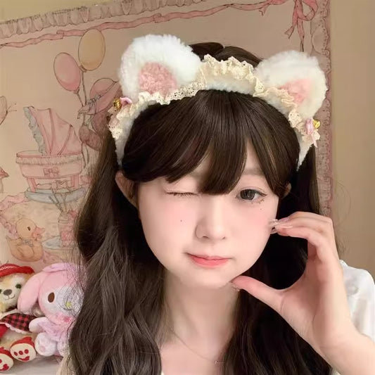 Femboy wear femboy cute bear ear headband