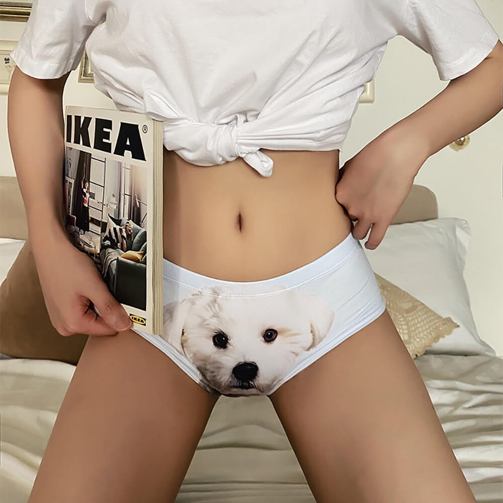 Femboy wear femboy cute puppy print panties