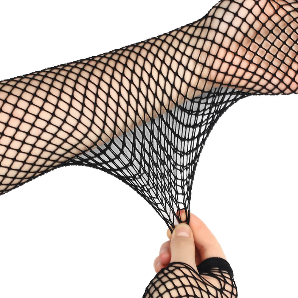 Femboy wear femboy fishnet arm warms detail