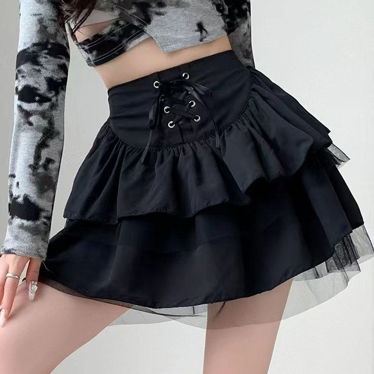 Femboy wear femboy gothic high waist lace skirt femboy fashion