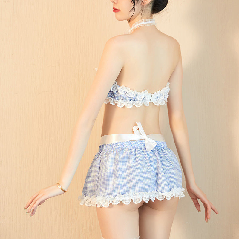 Femboy wear femboy kawaii maid lingerie set for femboy