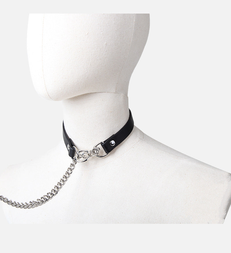 Femboy wear femboy leather chain collar