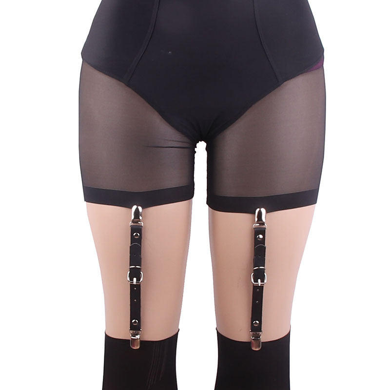 Femboy wear femboy leather thigh garter