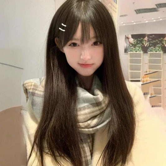 Femboy wear femboy long straight wig