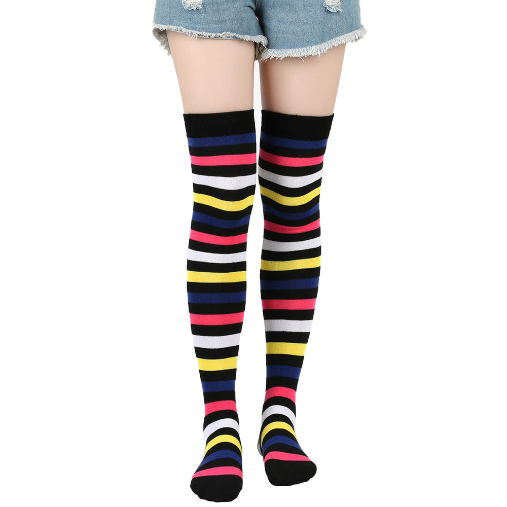 Femboy wear femboy rainbow thigh high socks femboy fashion