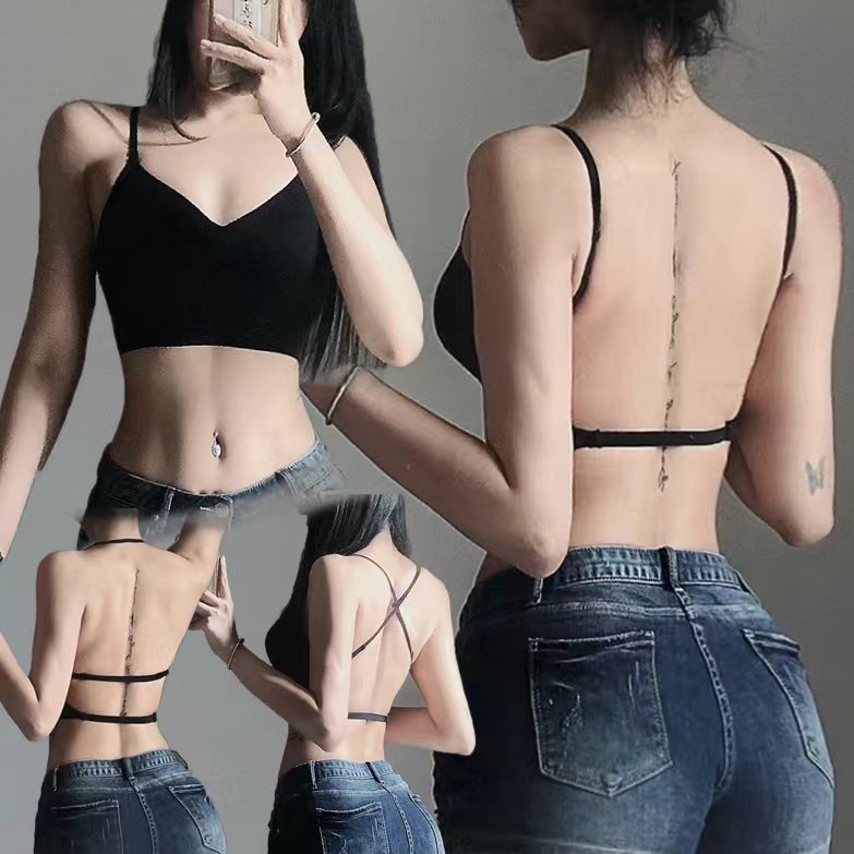 Femboy wear femboy sexy backless bra