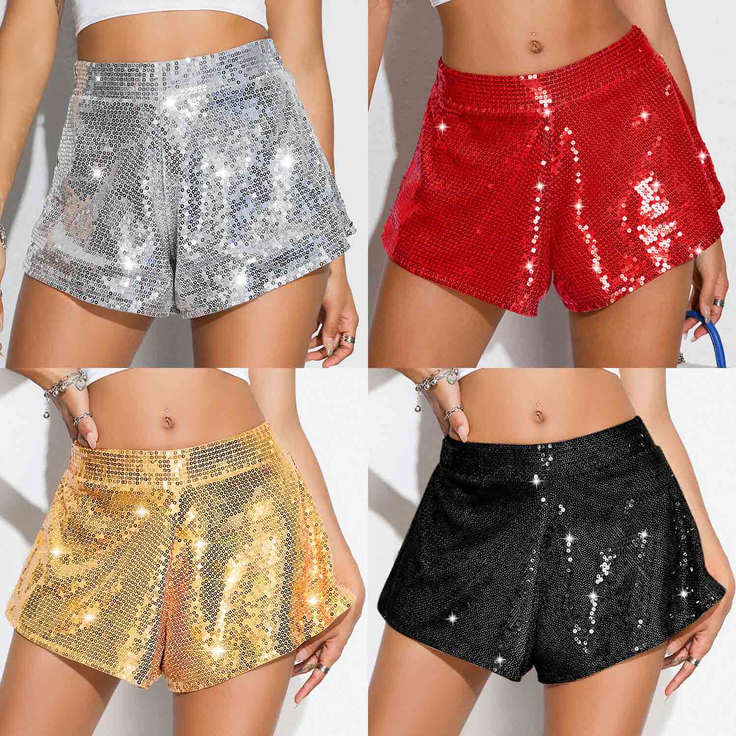 Femboy wear femboy shiny sequin shorts