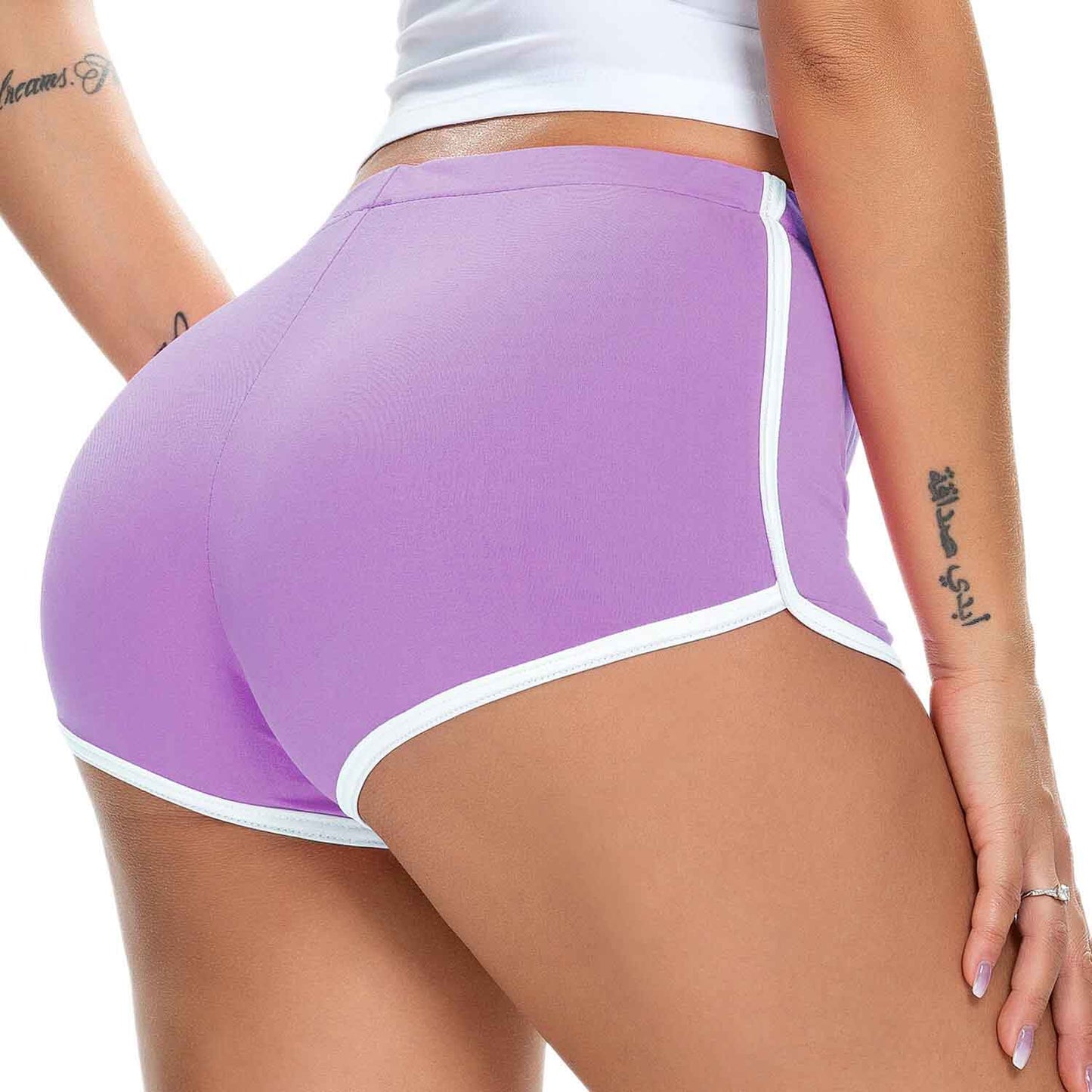 Femboy wear purple femboy sport short