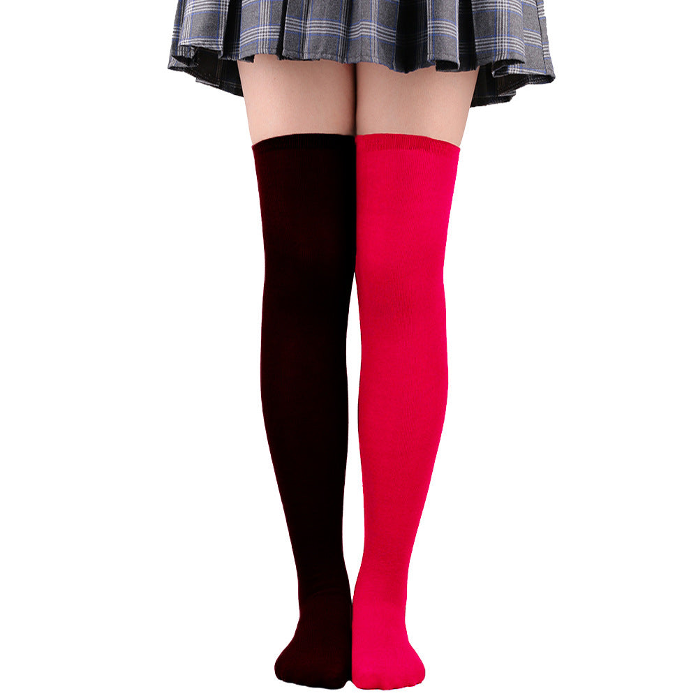 Femboy wear rose femboy asymmetric thigh high socks