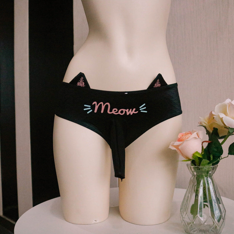 Femboy wear sexy femboy cat ear pouch panties femboy fashion