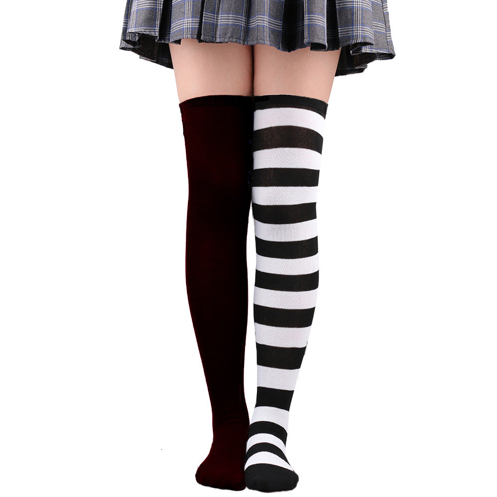 Femboy wear sweet femboy asymmetric thigh high socks for fembo