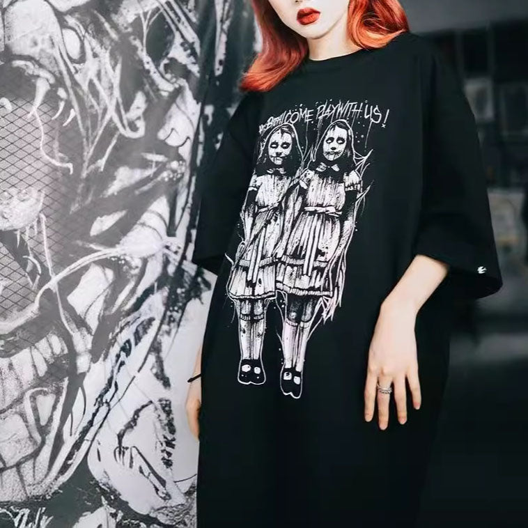 Femboy wear sweet femboy black gothic t shirt femboy fashion