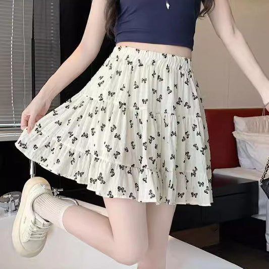 Femboy wear sweet femboy chiffon floral skirt femboy fashion