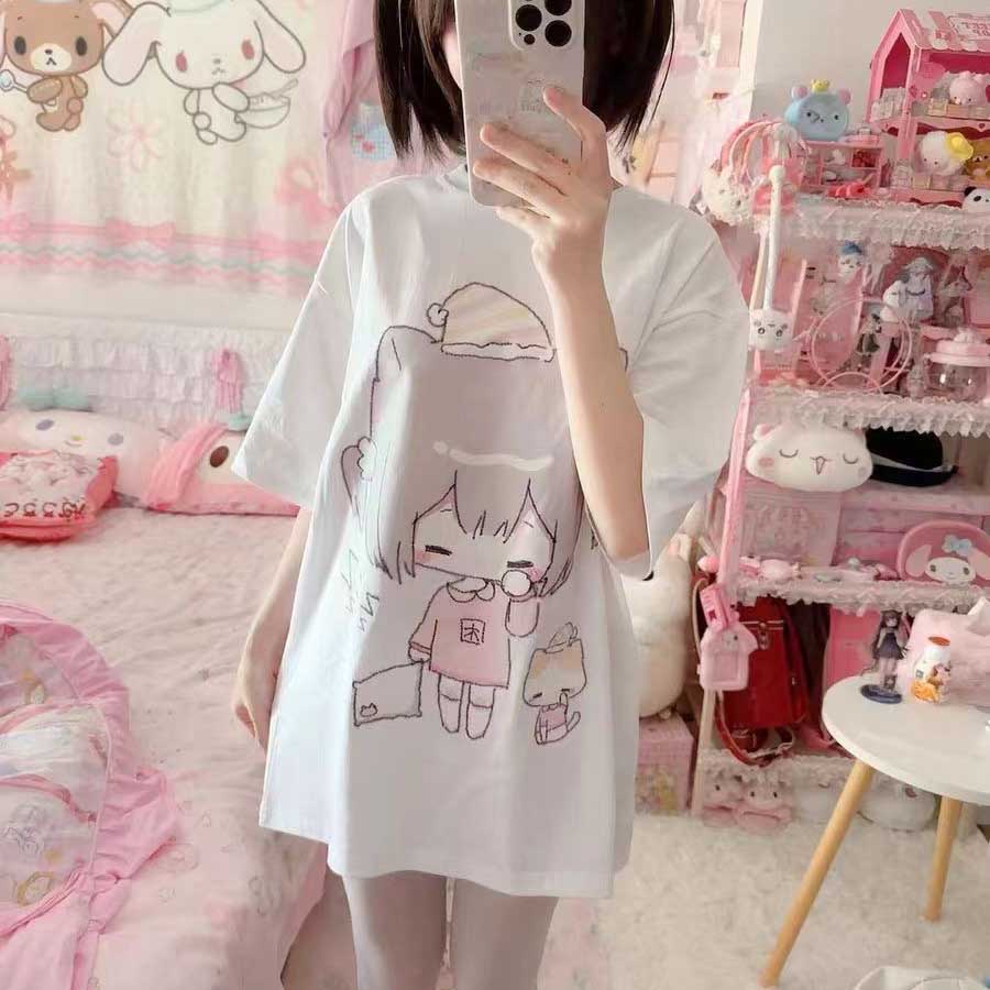 Femboy wear sweet femboy cute anime print t shirt