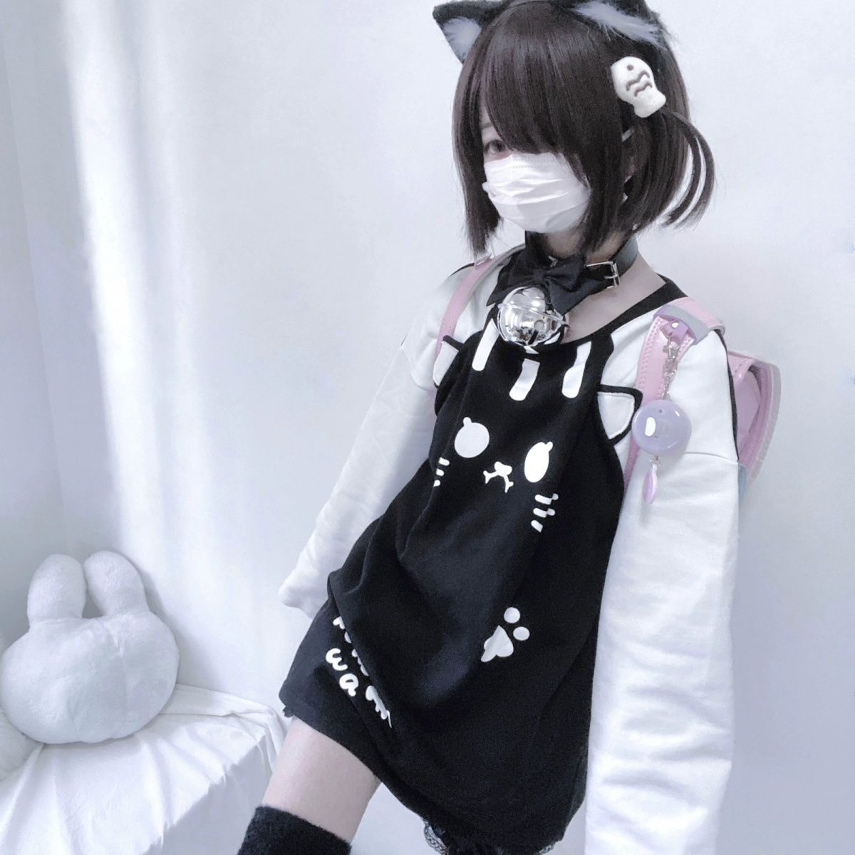 Femboy wear sweet femboy cute cat long sleeve top for femboy