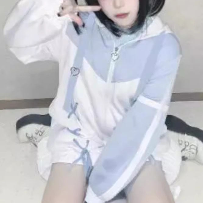 Femboy wear sweet femboy cute zipper hoodie