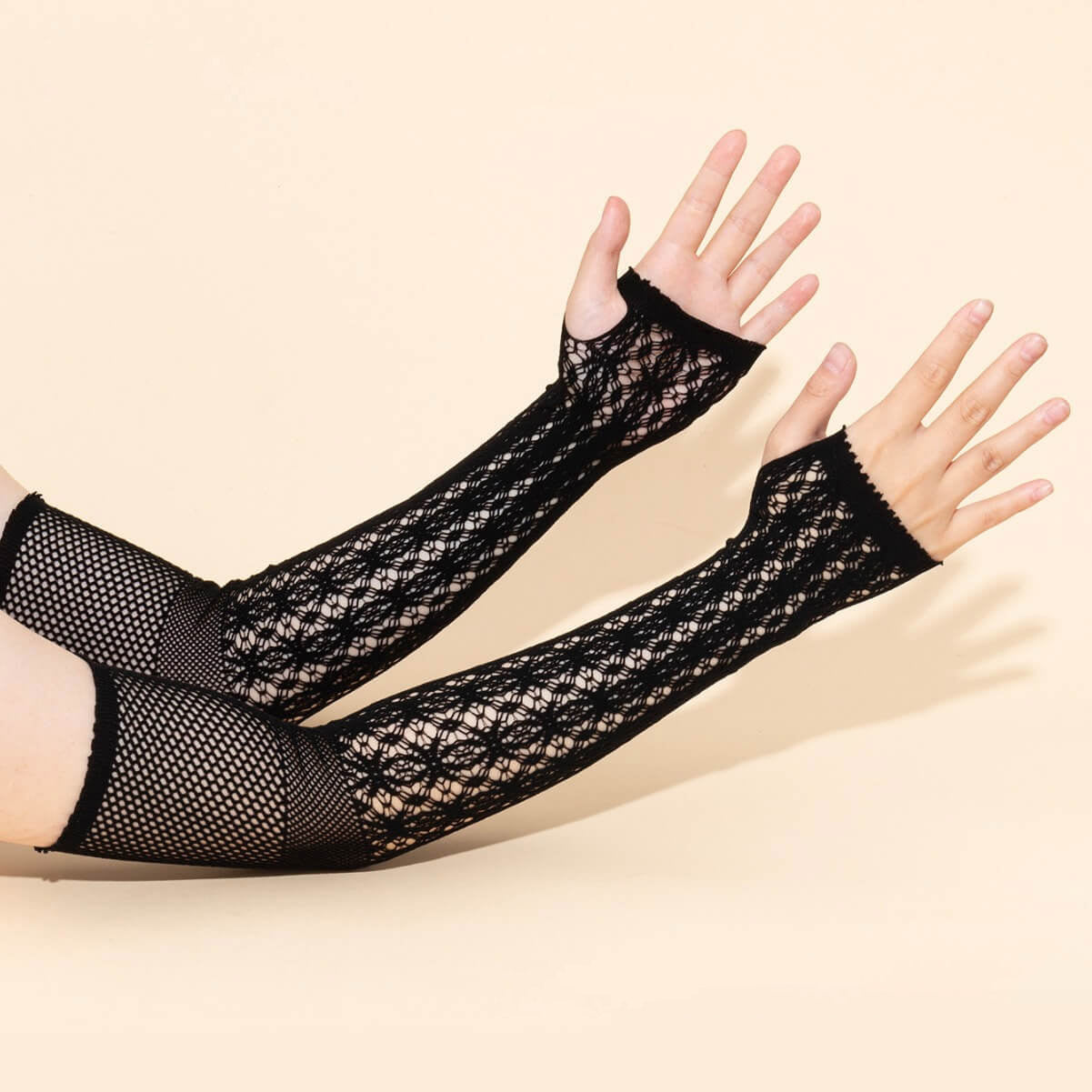 Femboy wear sweet femboy gothic black fishnet arm warms