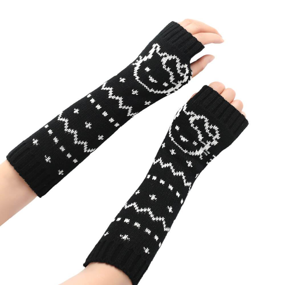 Femboy wear sweet femboy kitty arm warmers for femboy