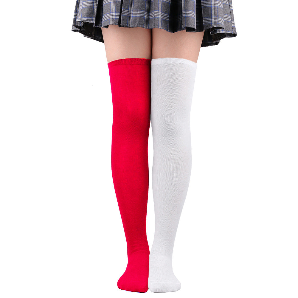 Femboy wear white femboy asymmetric thigh high socks