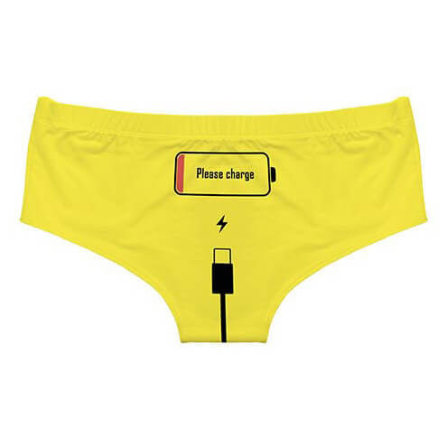 Femboy yellow please charge panties