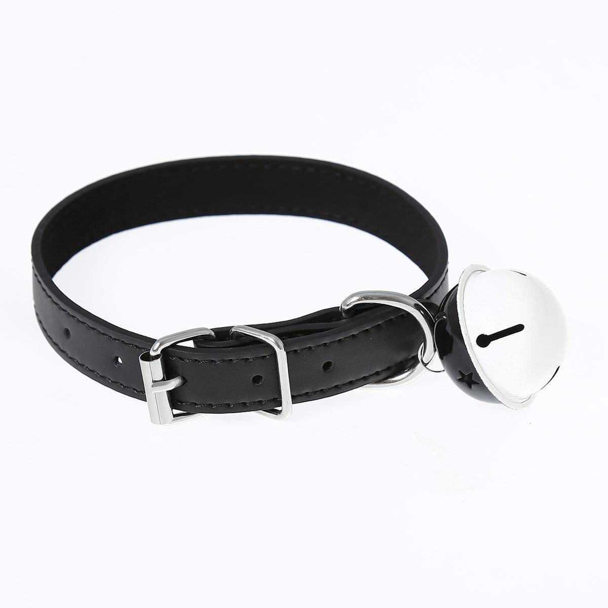 Sweet femboy leather collar with big bell femboy fashion